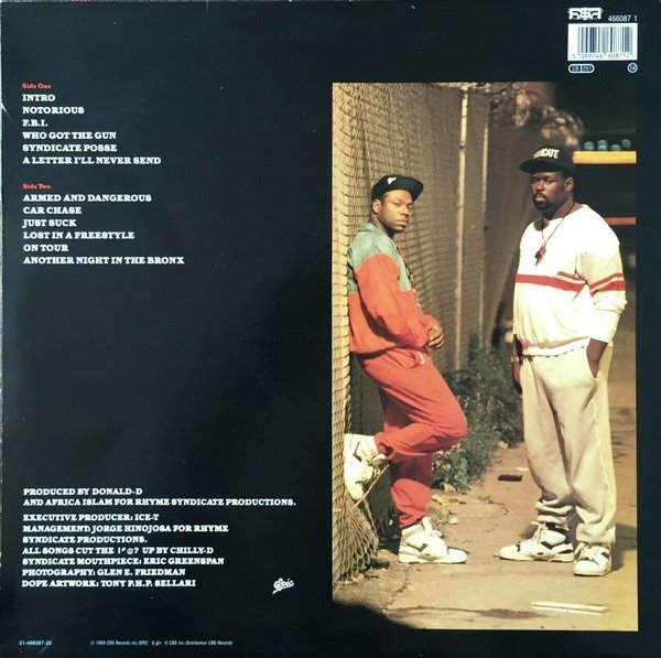 Retro della copertina di Notorious di Donald-D